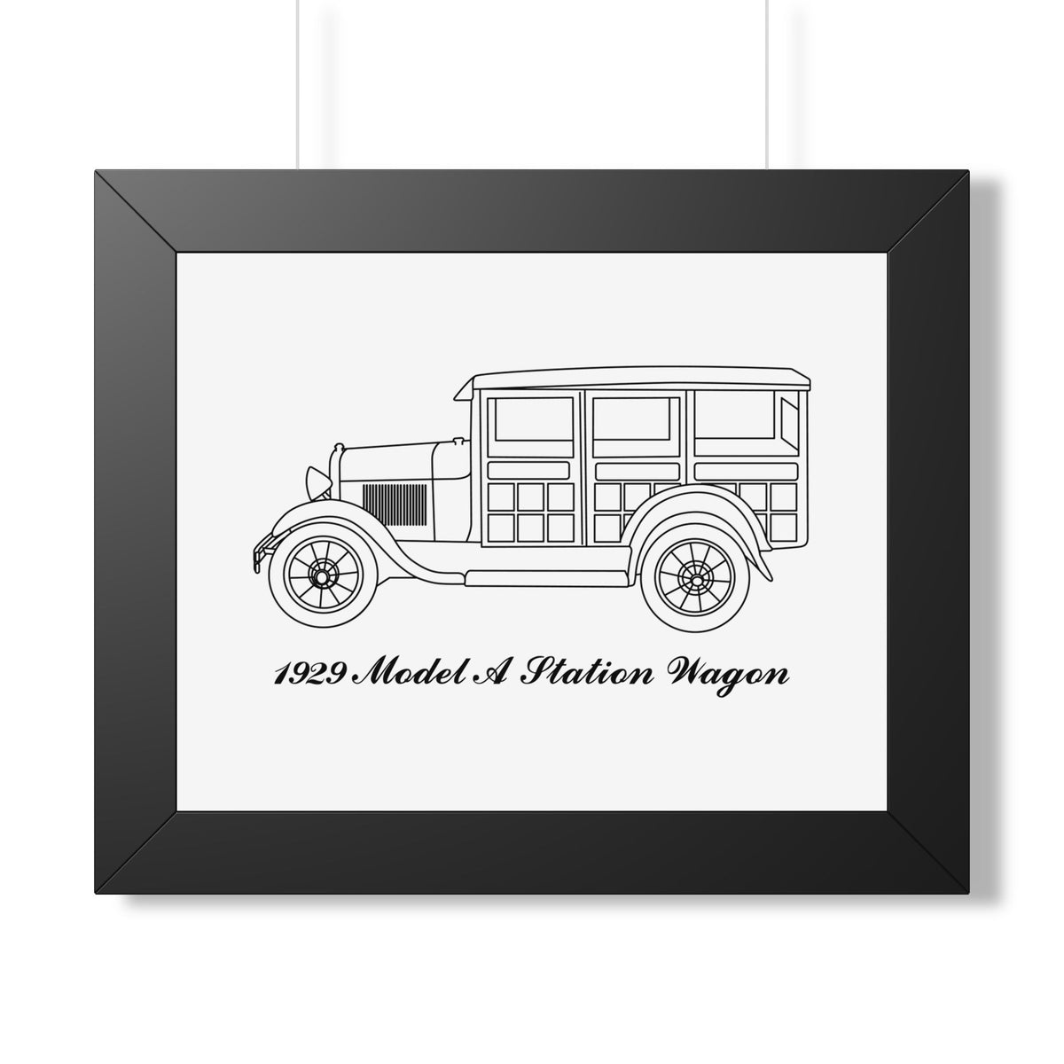 1929 Station Wagon Framed Drawing