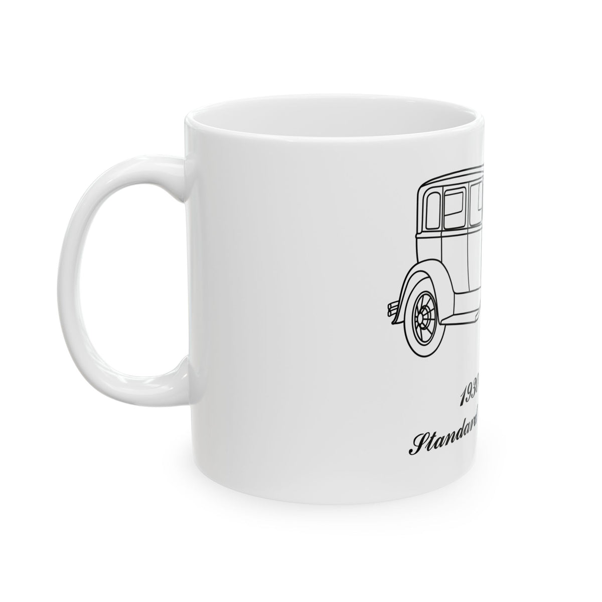1930 Standard Fordor Sedan White Mug