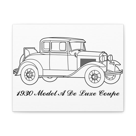 1930 De Luxe Coupe White Canvas Wall Art