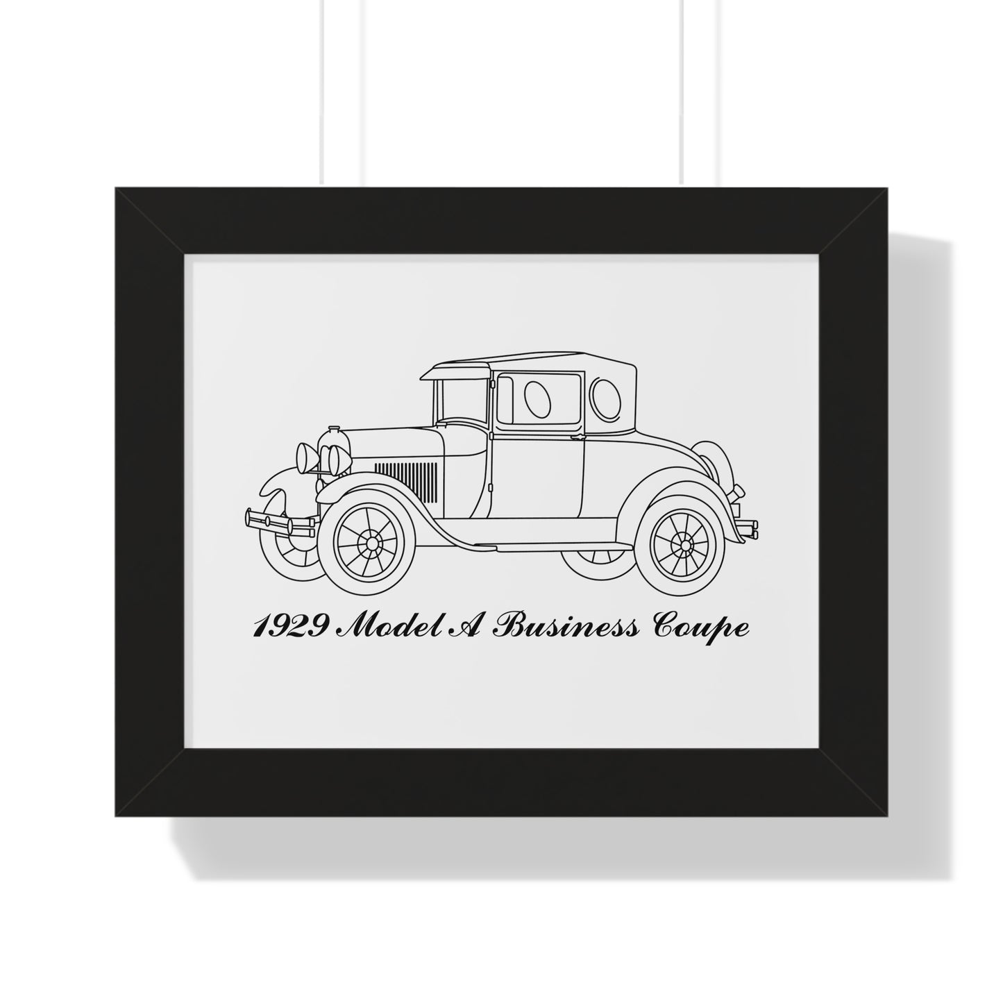 1929 Business Coupe Framed Drawing