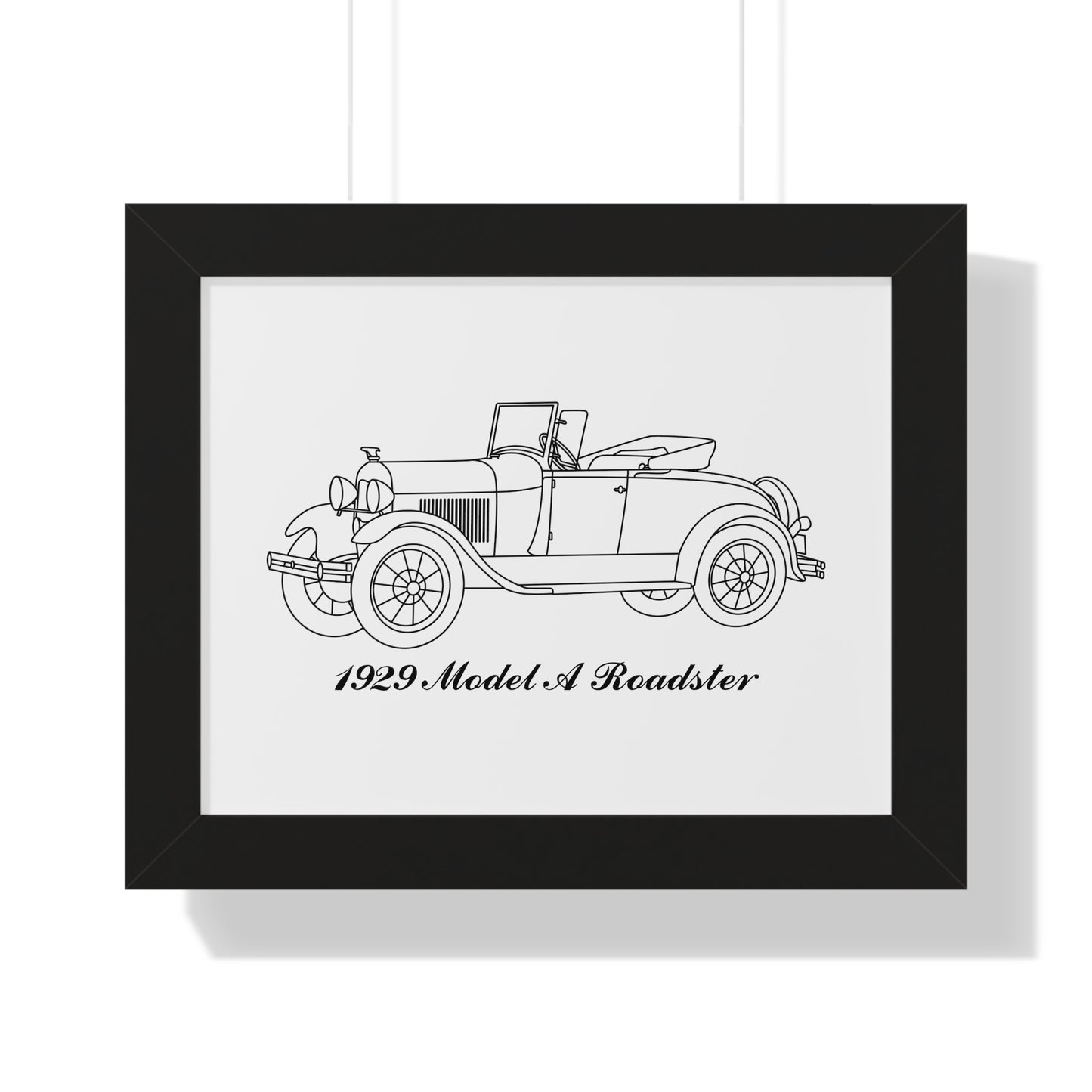 1929 Roadster Framed Drawing