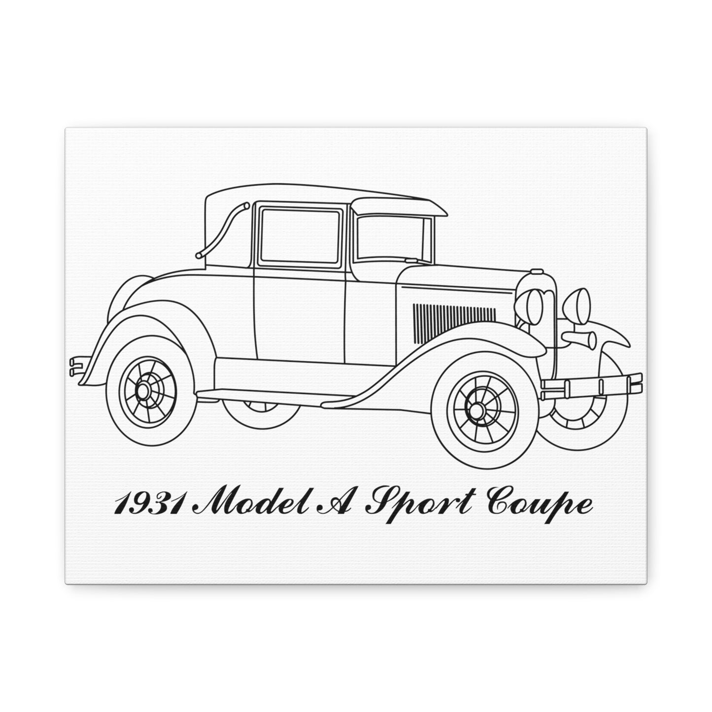 1931 Sport Coupe White Canvas Wall Art