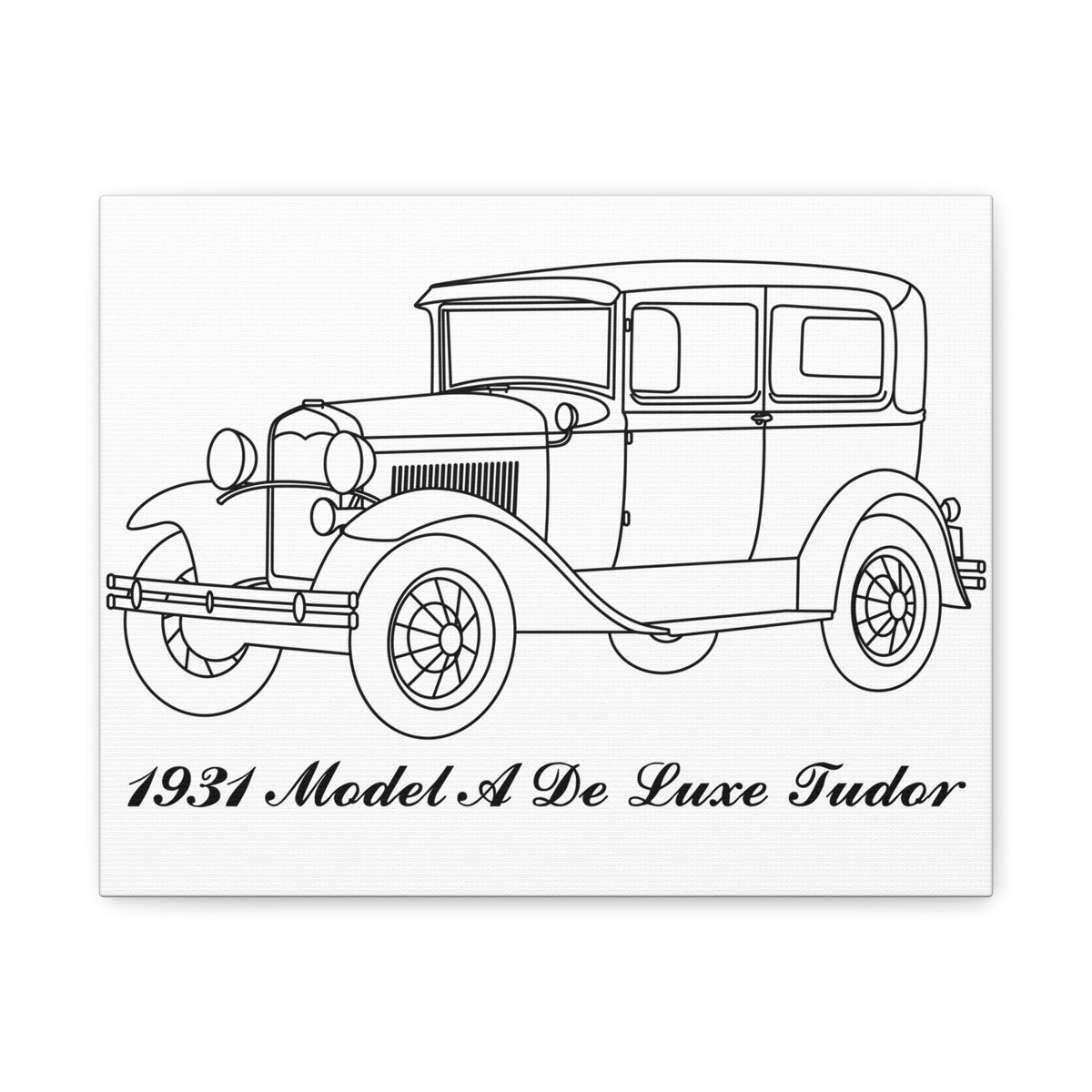 1931 De Luxe Tudor White Canvas Wall Art