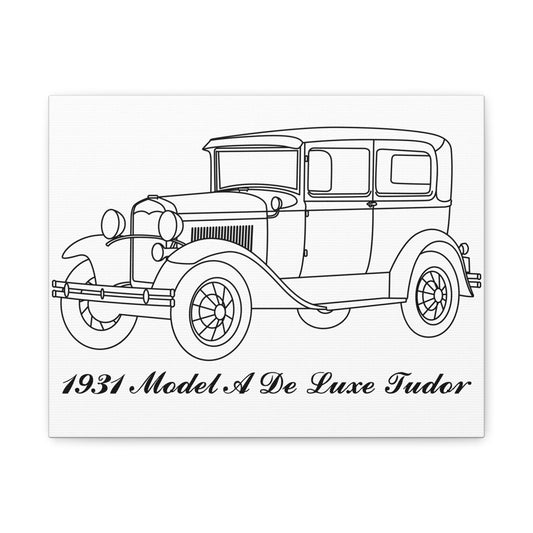 1931 De Luxe Tudor White Canvas Wall Art