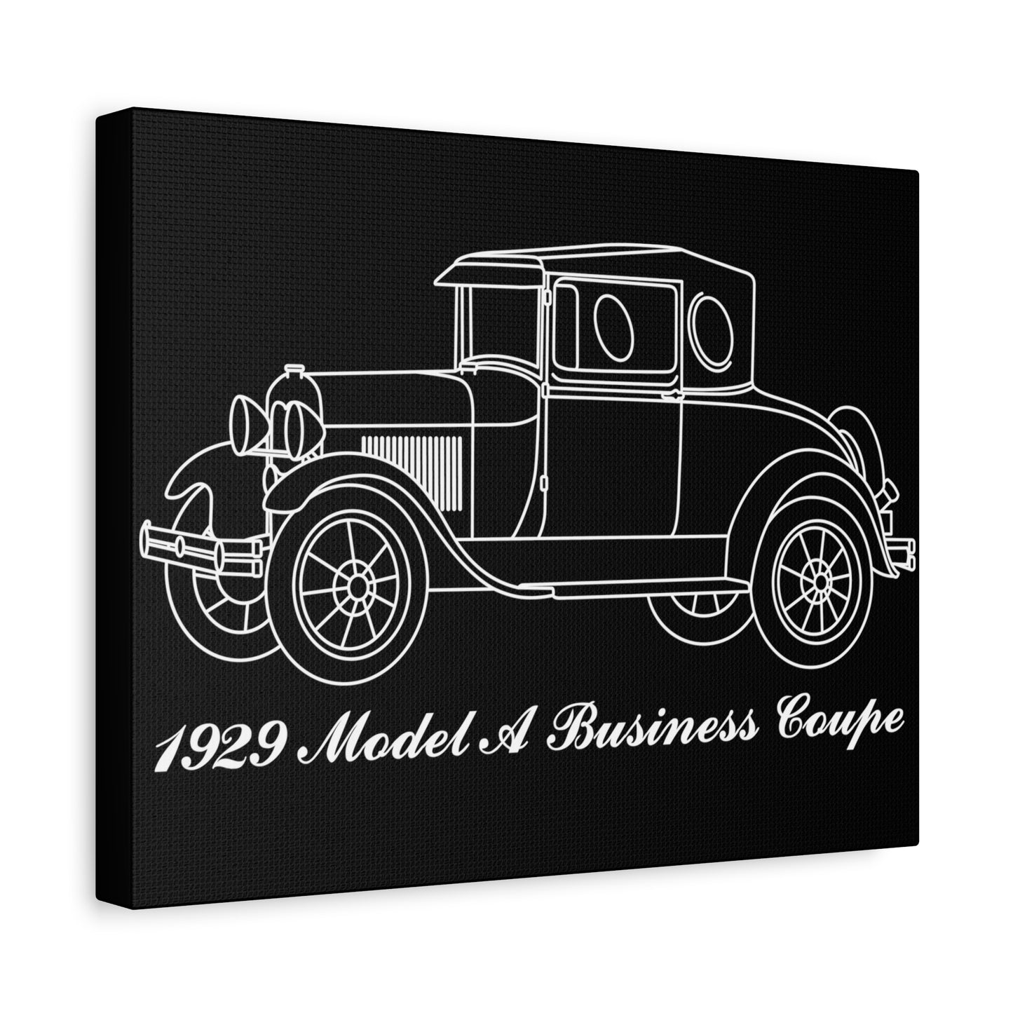 1929 Business Coupe Black Canvas Wall Art