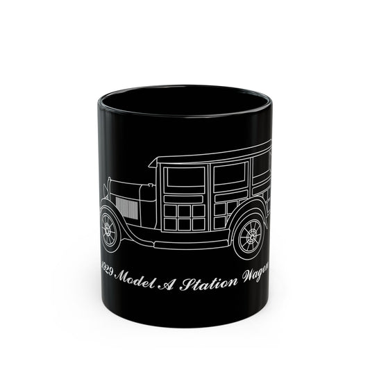 1929 Station Wagon Black Mug