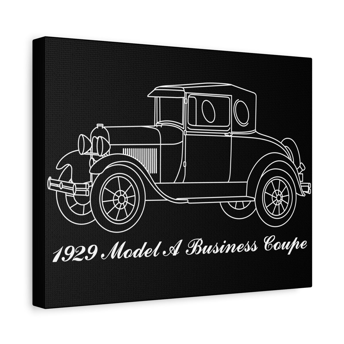 1929 Business Coupe Black Canvas Wall Art