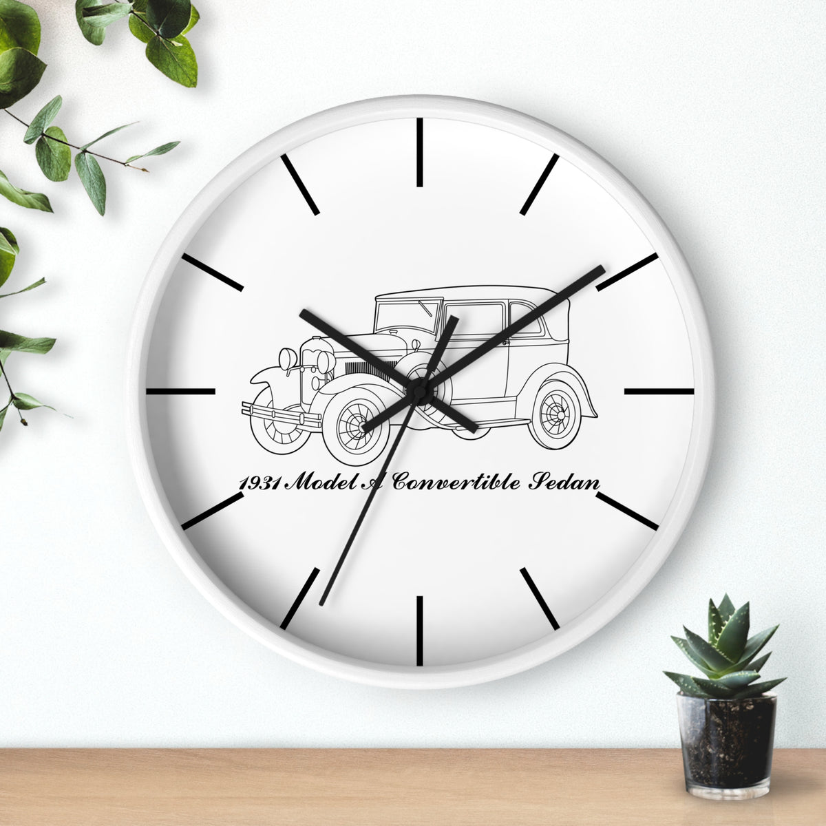 1931 Convertible Sedan Wall Clock
