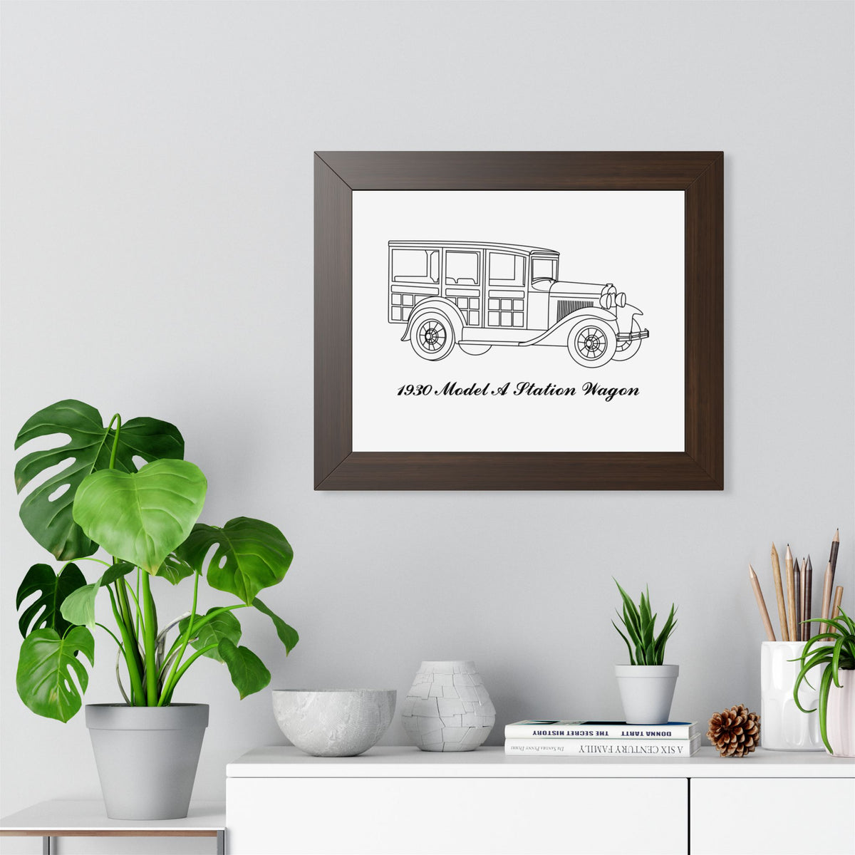 1930 Station Wagon Framed Drawing