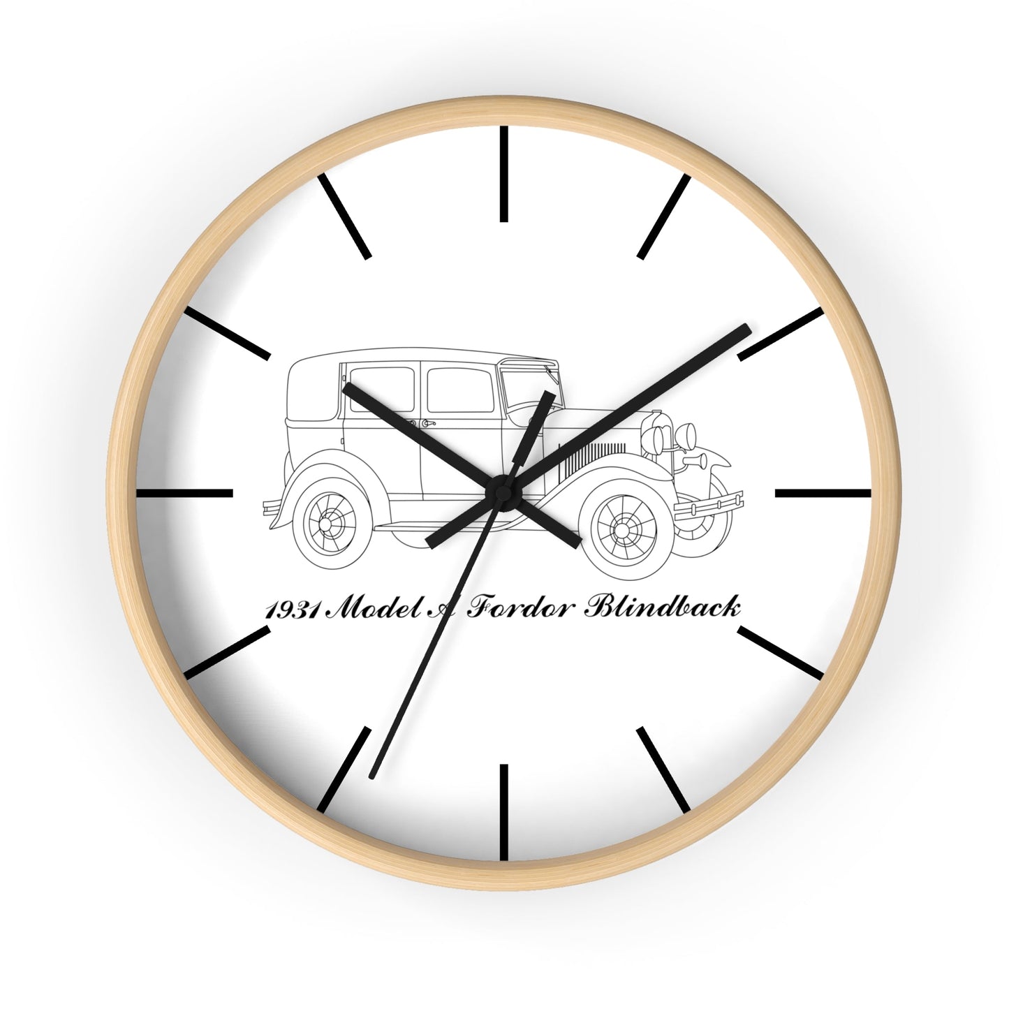 1931 Fordor Town Sedan Blindback Wall Clock