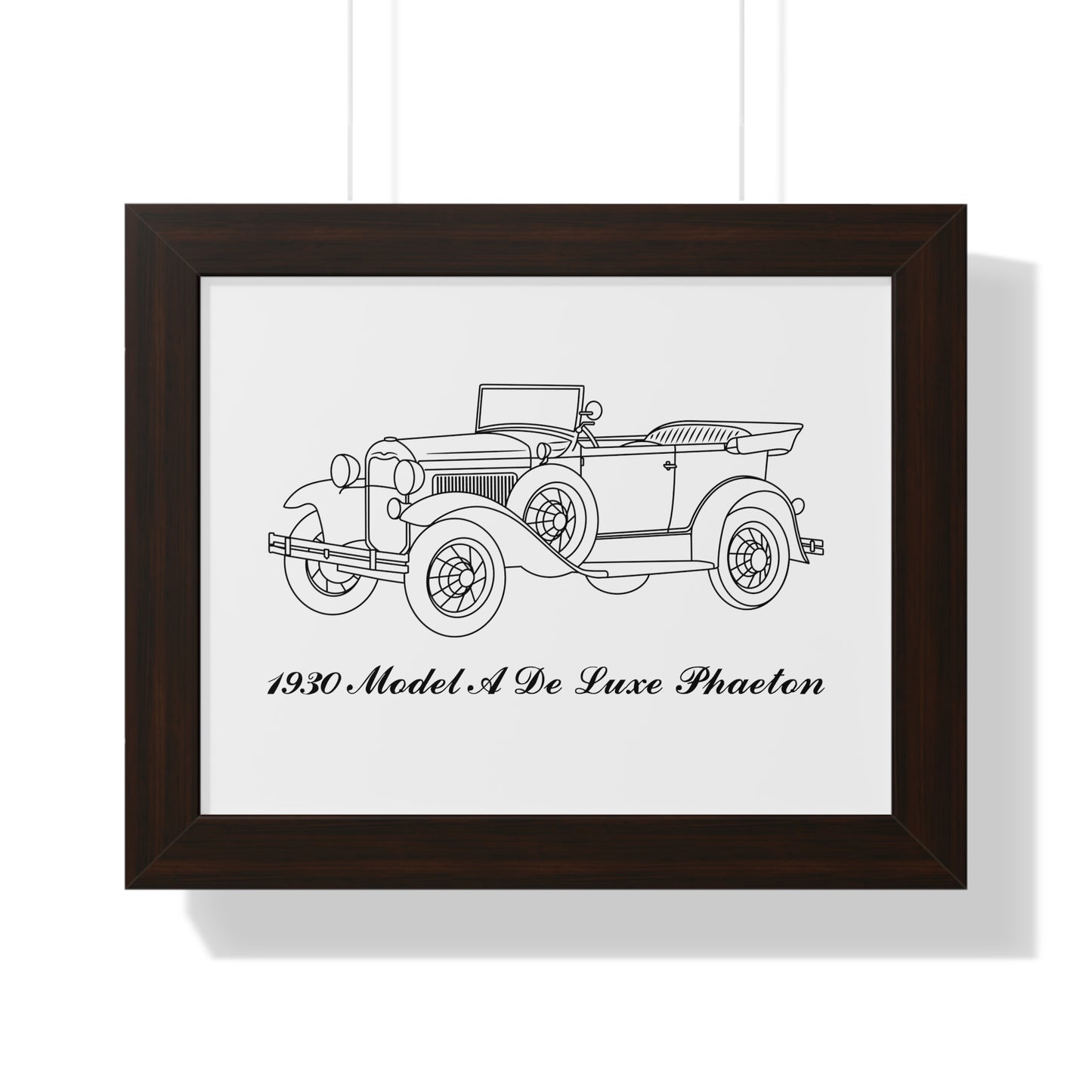 1930 De Luxe Phaeton Framed Drawing