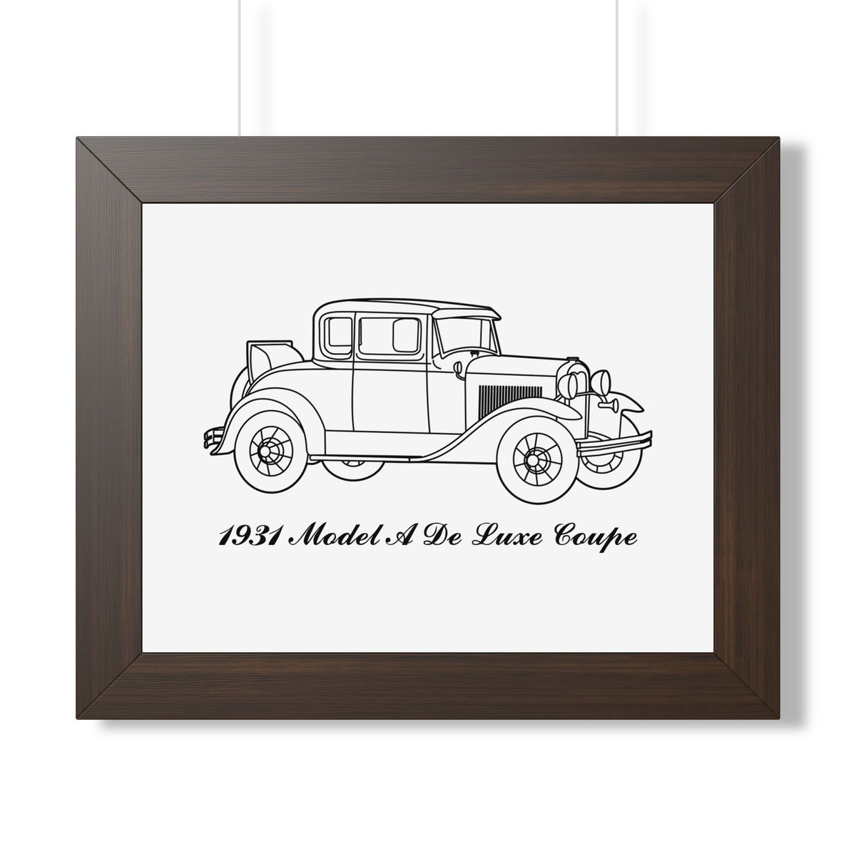 1931 De Luxe Coupe Framed Drawing