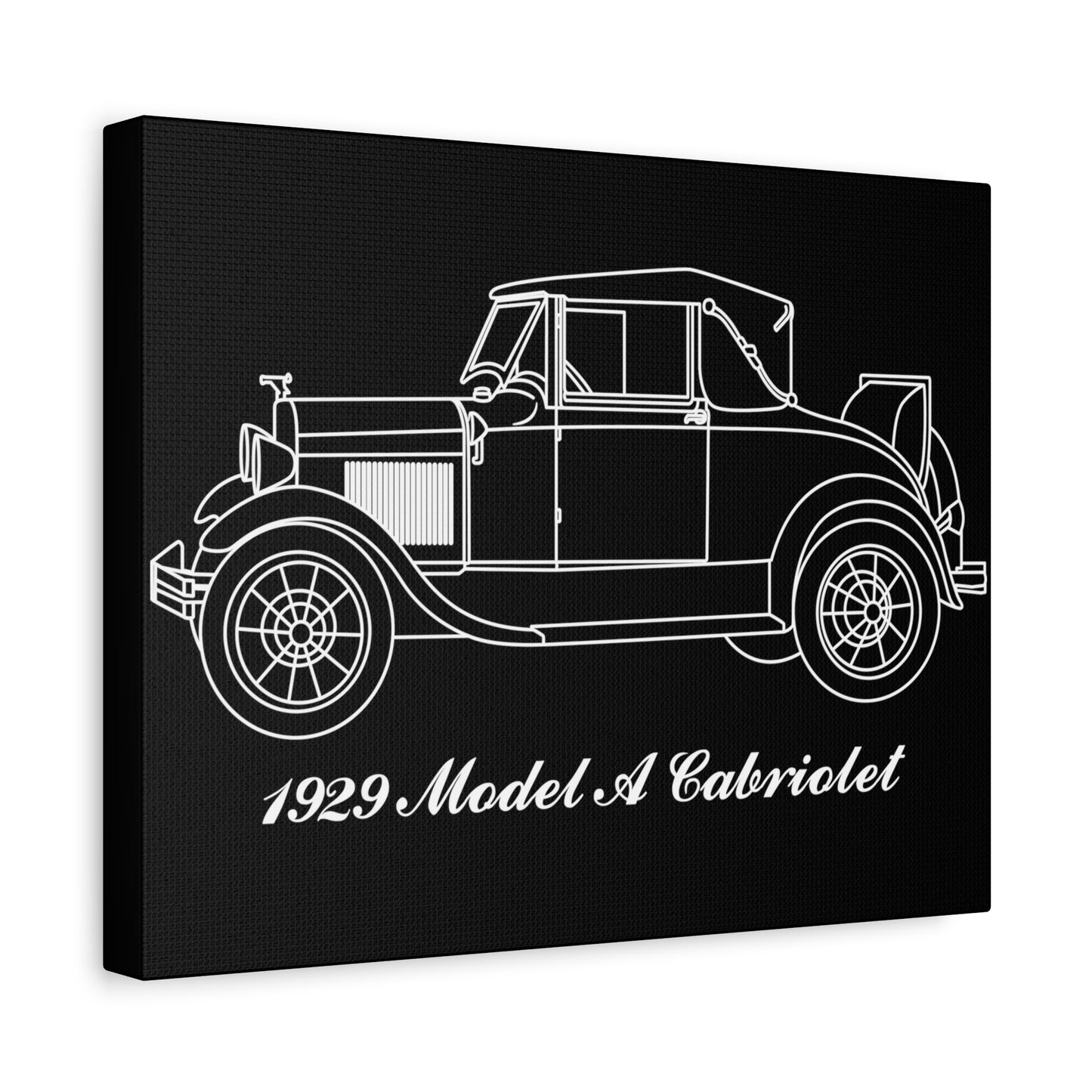 1929 Cabriolet Black Canvas Wall Art