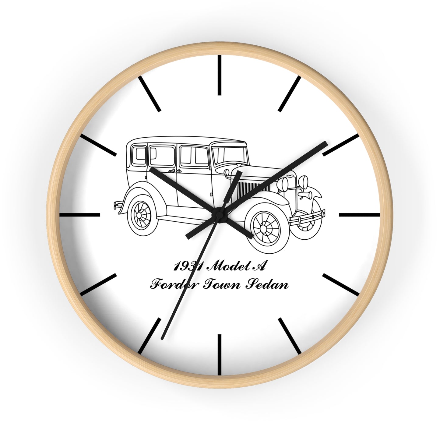 1931 Fordor Town Sedan Wall Clock