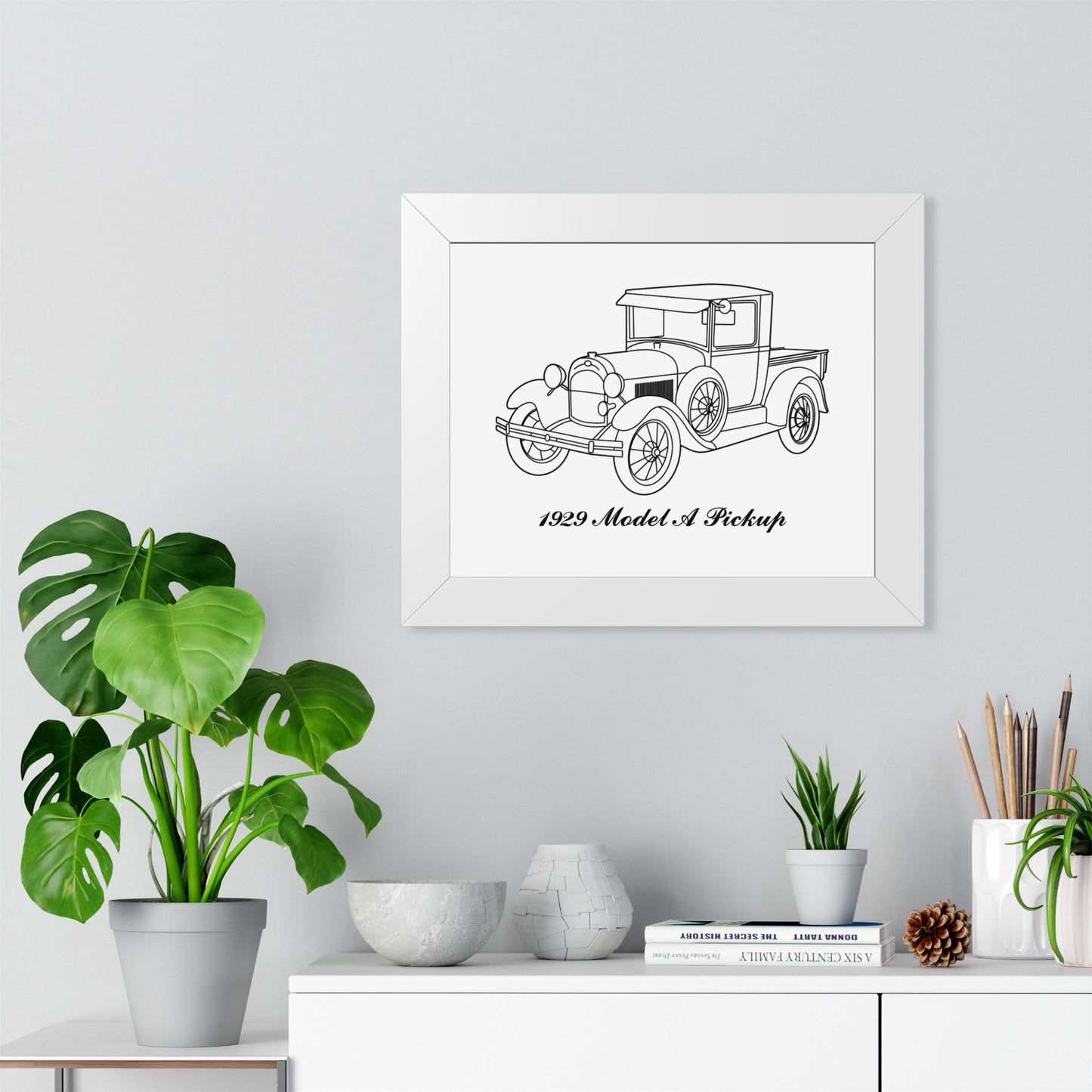 1929 Pickup Framed Drawing