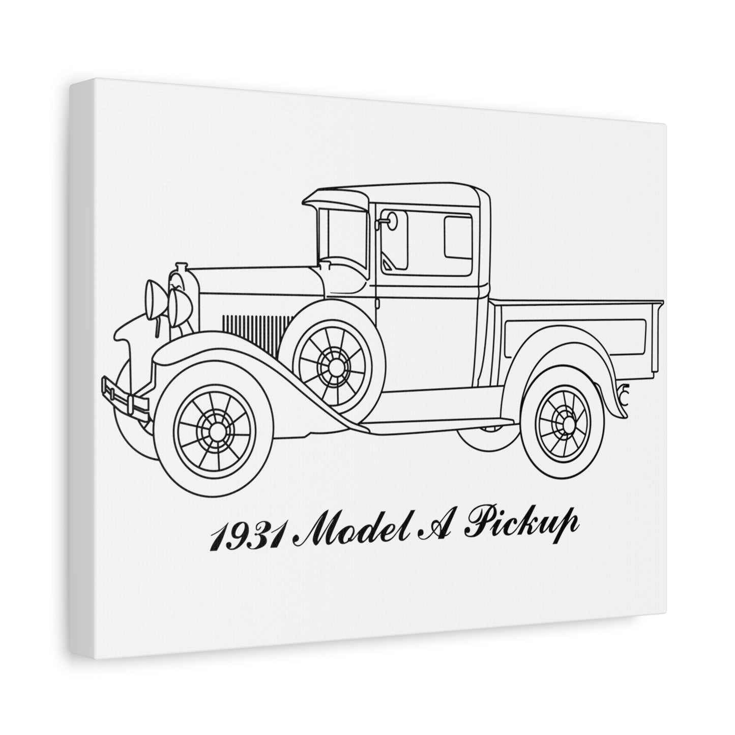 1931 Pickup White Canvas Wall Art