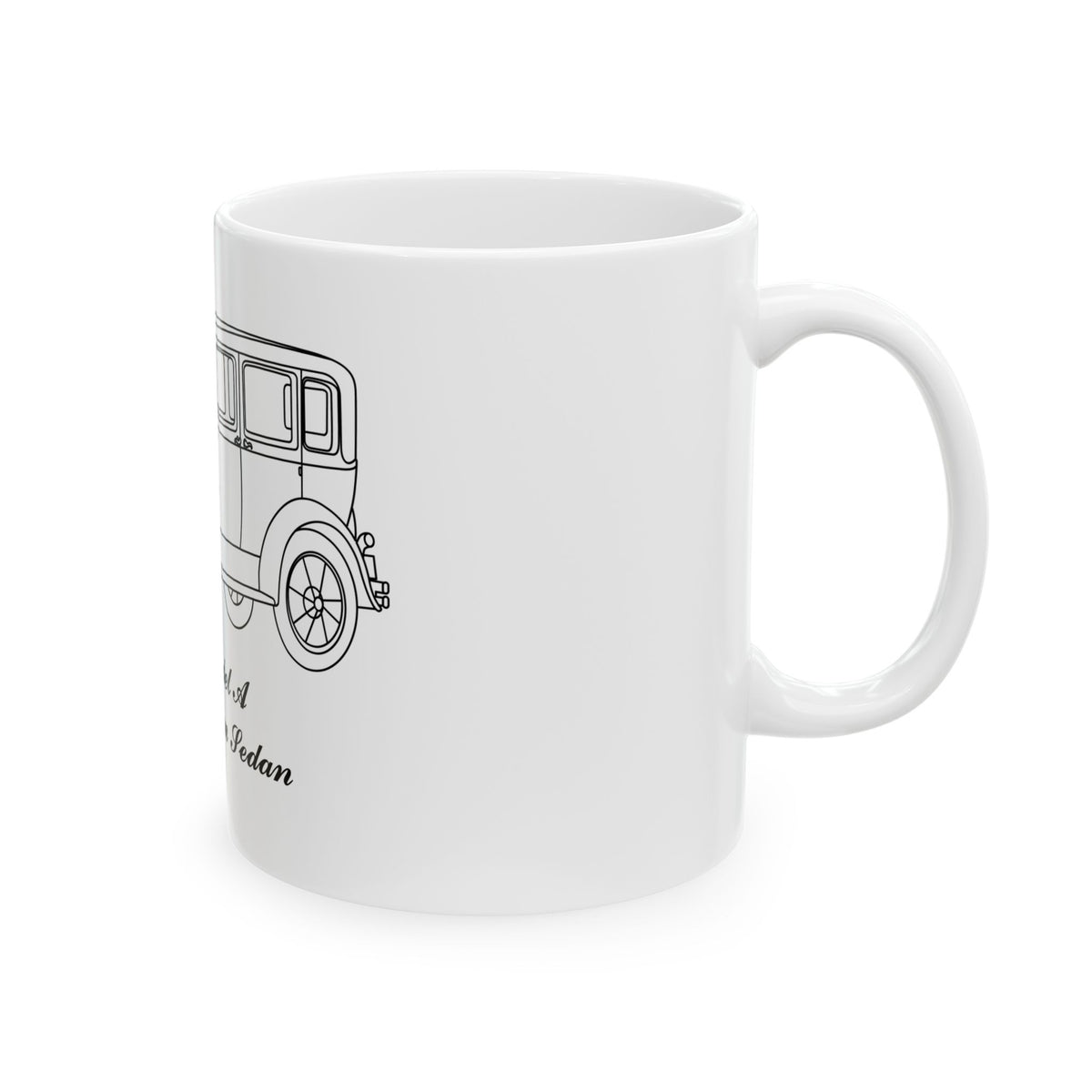 1929 Fordor Town Sedan White Mug
