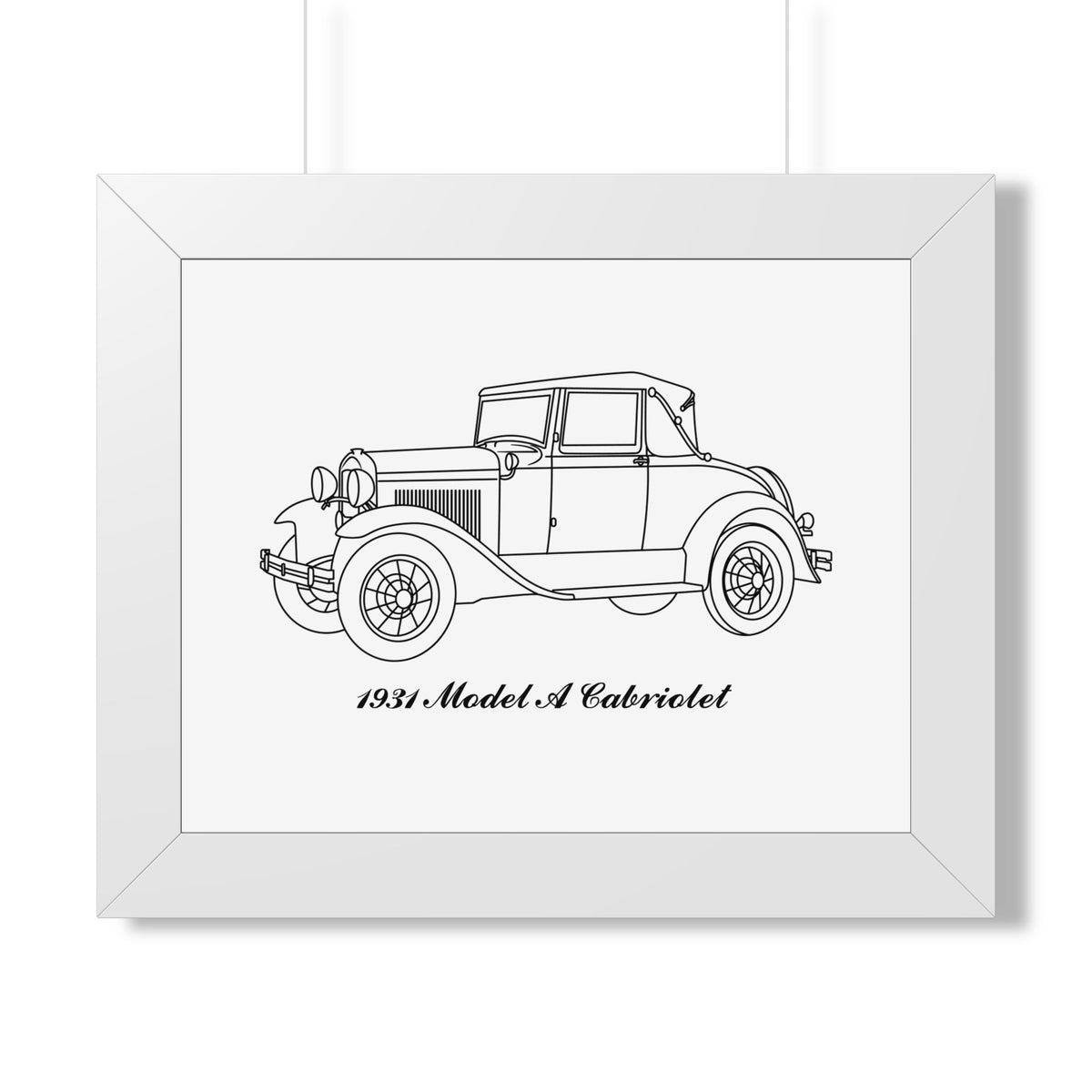 1931 Cabriolet Framed Drawing