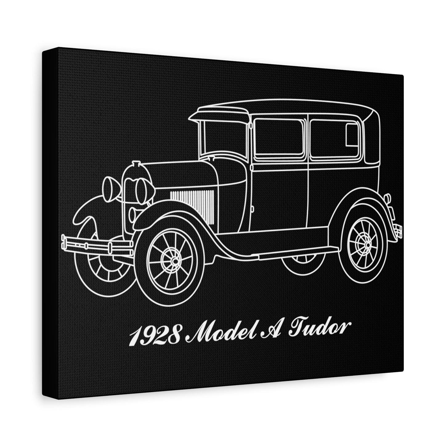 1928 Tudor Black Canvas Wall Art