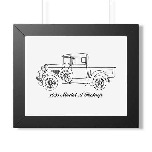 1931 Pickup Framed Drawing