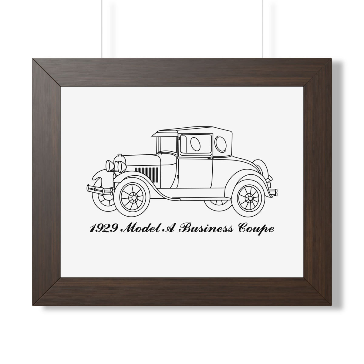 1929 Business Coupe Framed Drawing