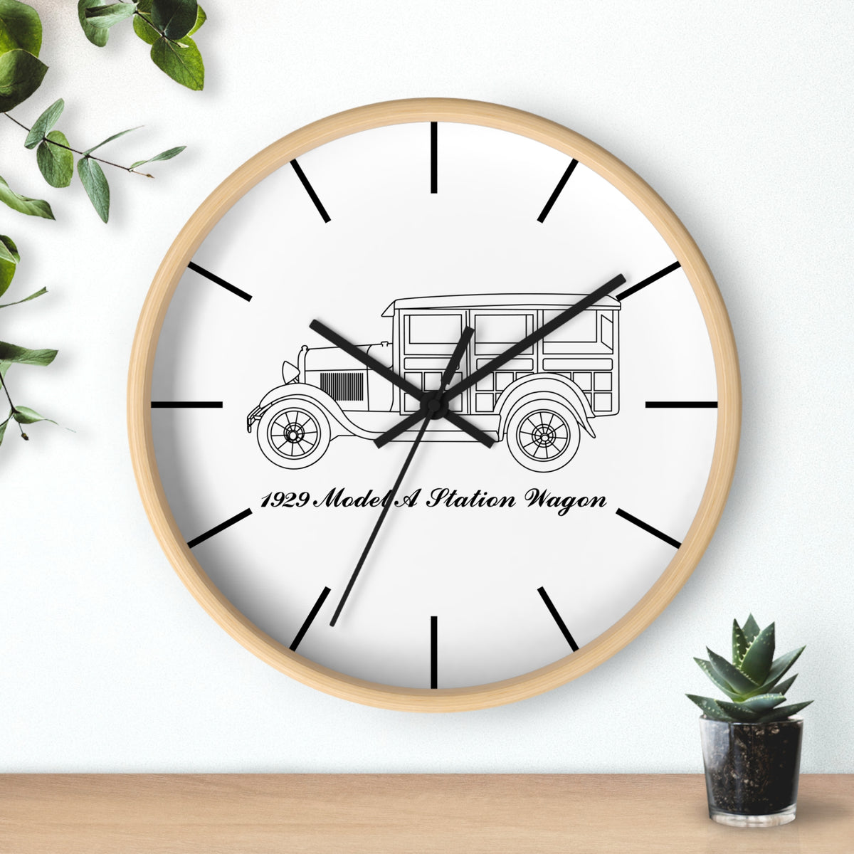 1929 Station Wagon Wall Clock