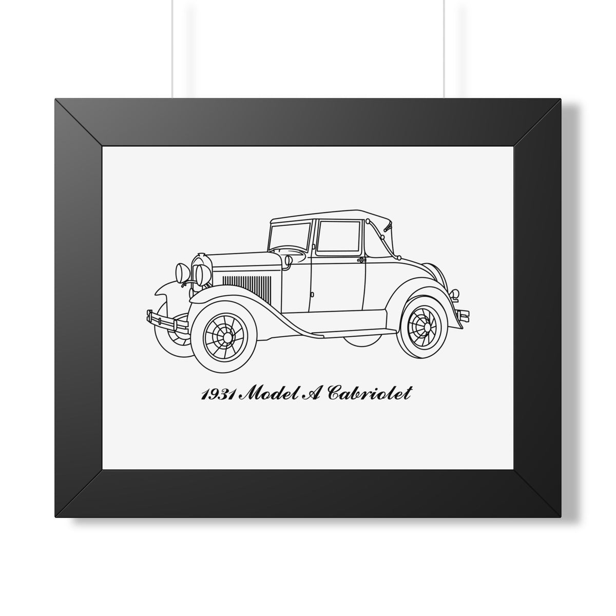 1931 Cabriolet Framed Drawing