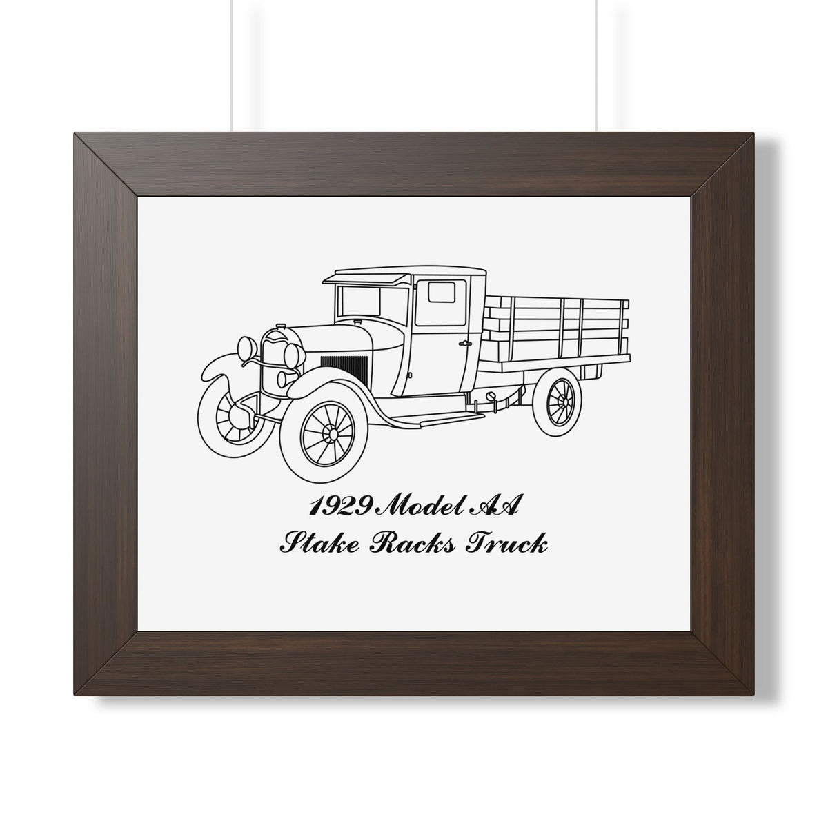 1929 AA Stake Racks Framed Drawing