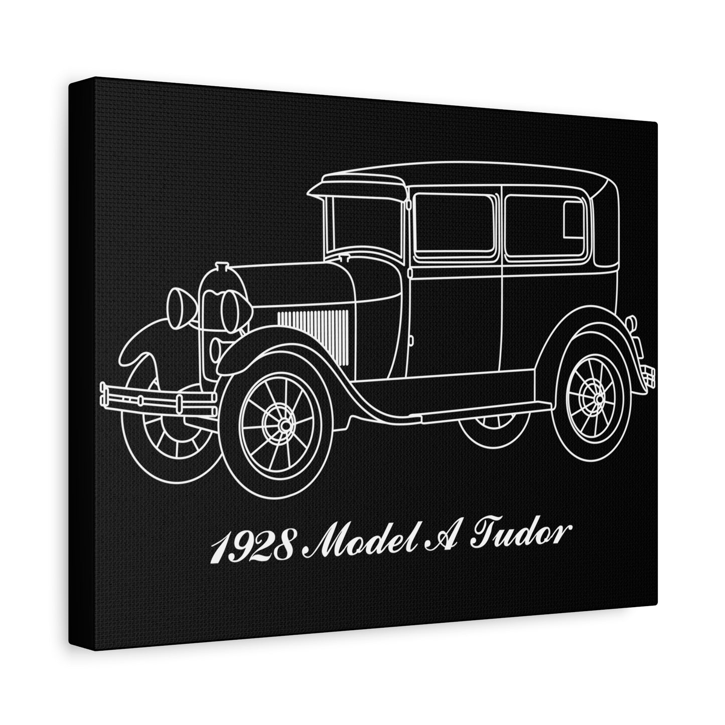 1928 Tudor Black Canvas Wall Art