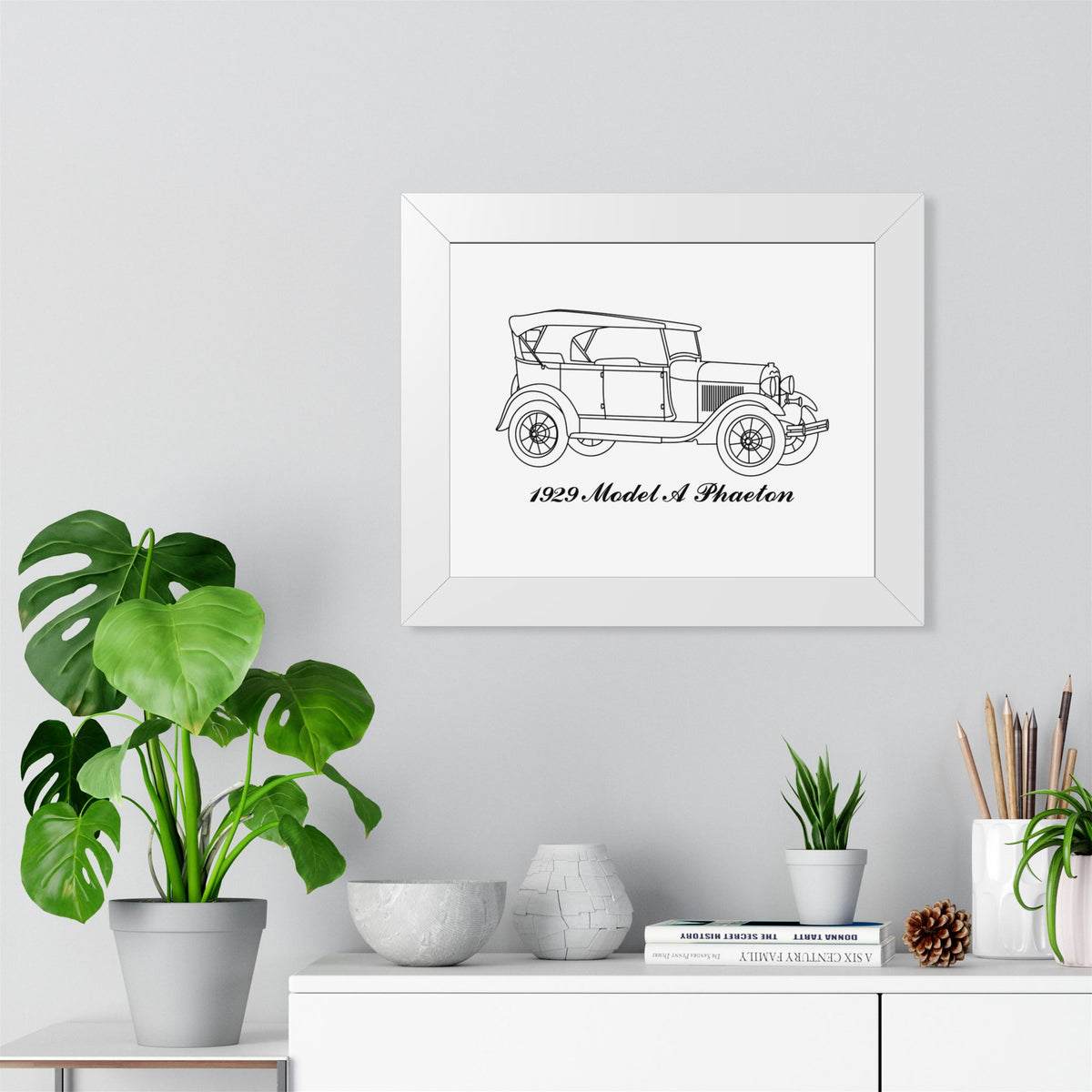 1929 Phaeton Framed Drawing