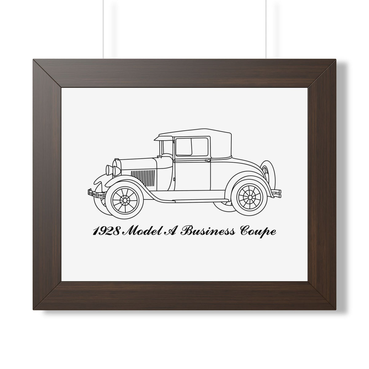 1928 Business Coupe Framed Drawing