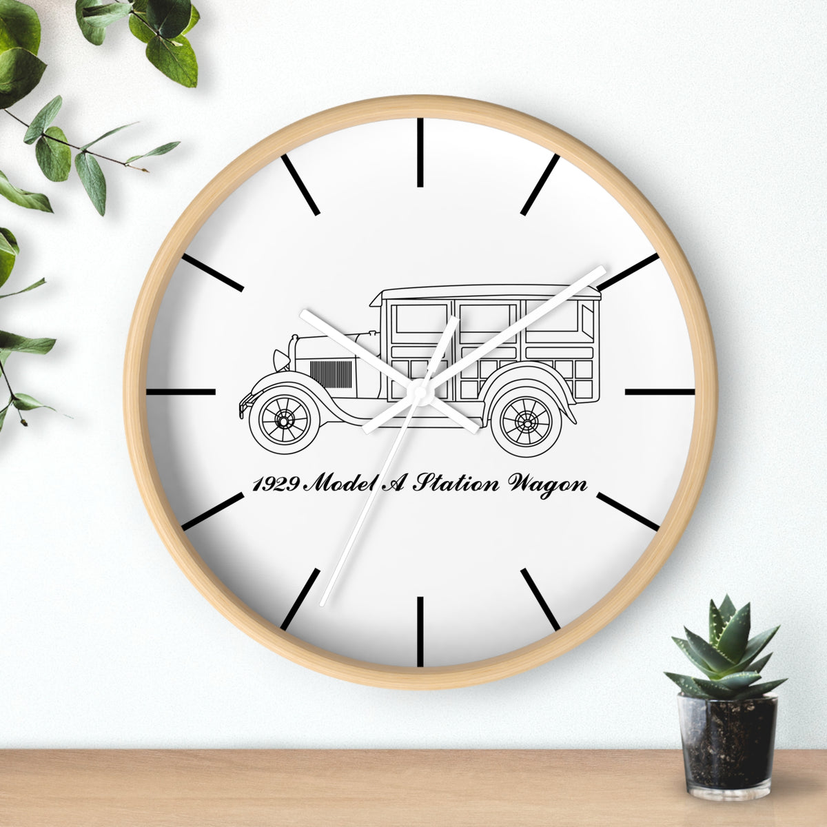 1929 Station Wagon Wall Clock
