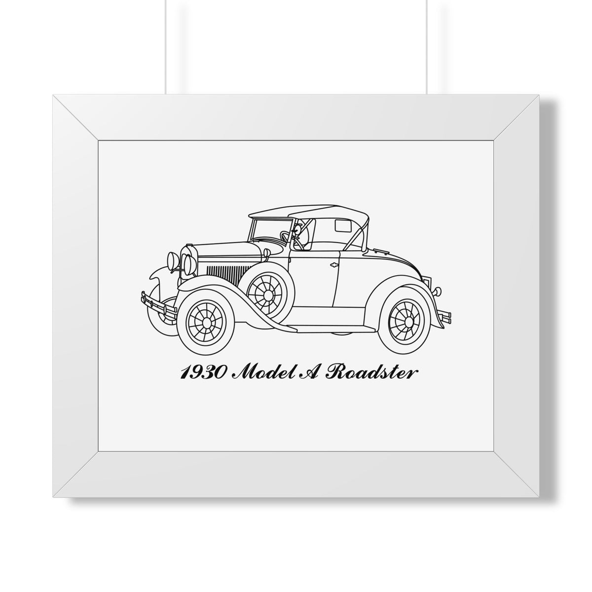 1930 Roadster Framed Drawing