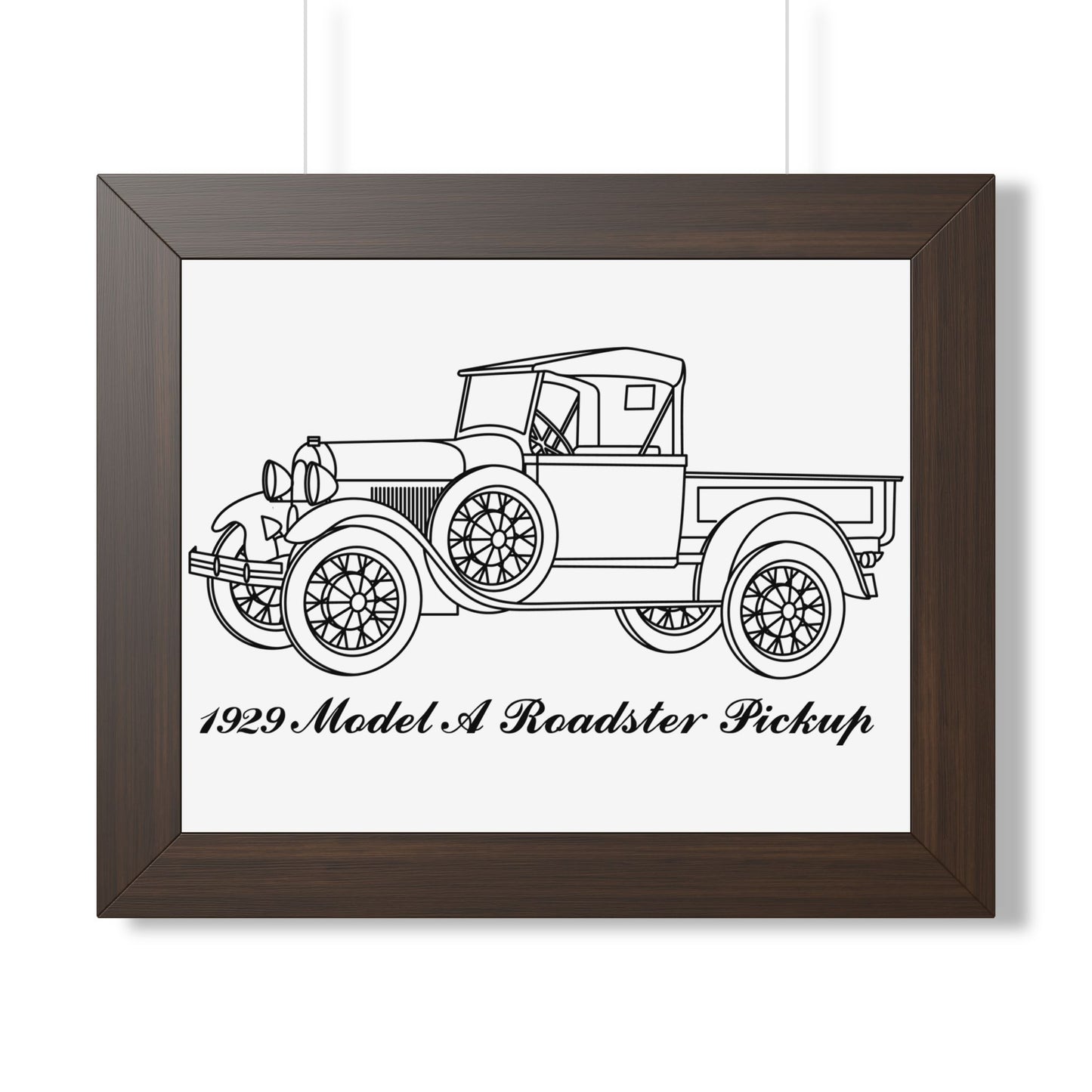 1929 Roadster Pickup Framed Drawing