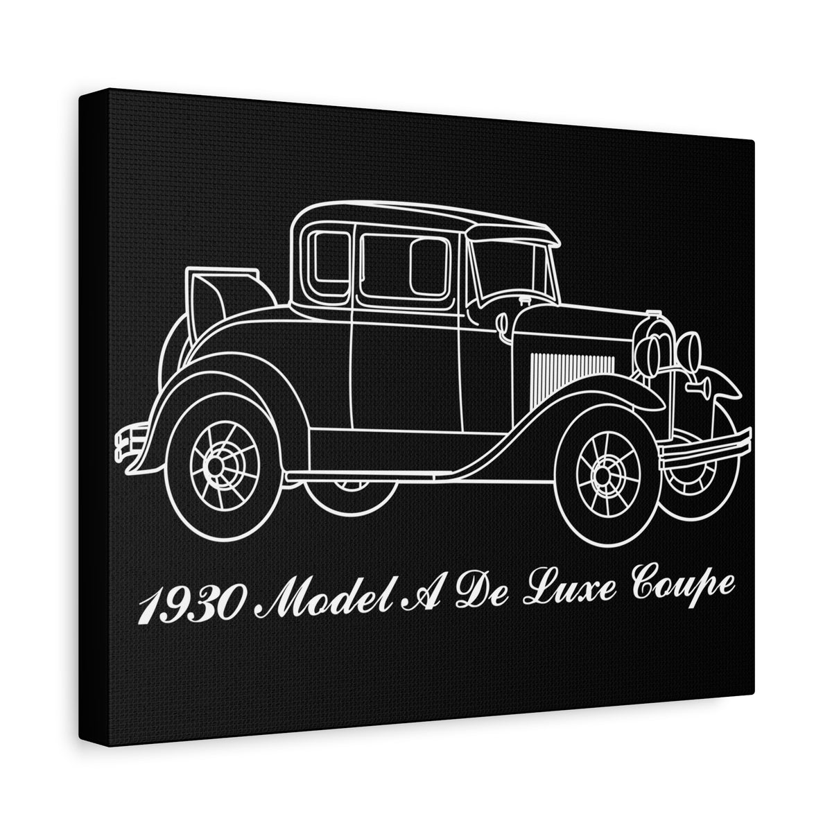 1930 De Luxe Coupe Black Canvas Wall Art