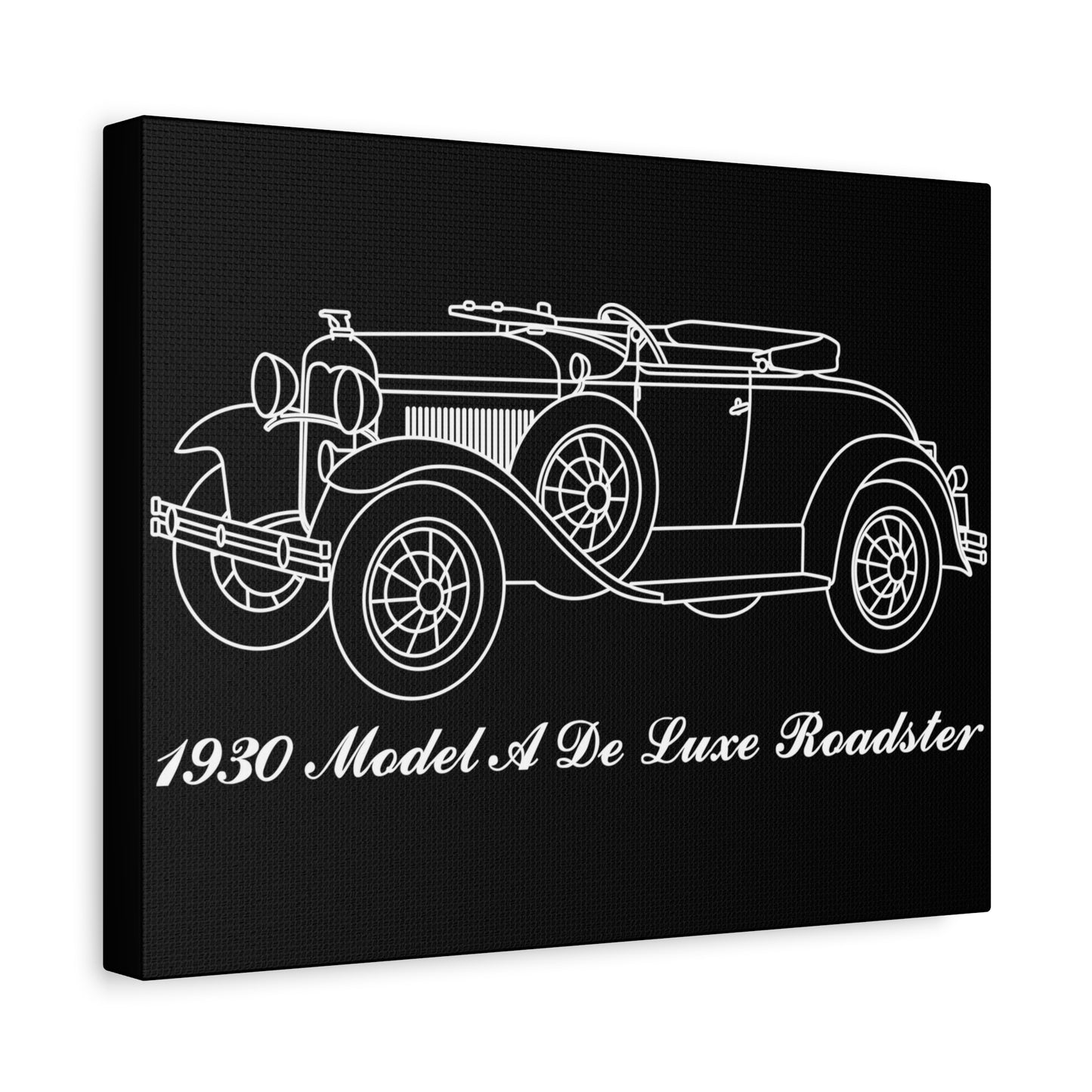 1930 De Luxe Roadster Black Canvas Wall Art