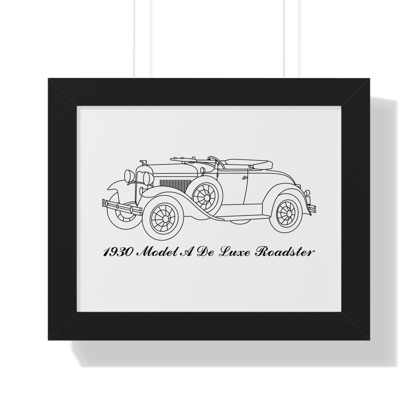 1930 De Luxe Roadster Framed Drawing