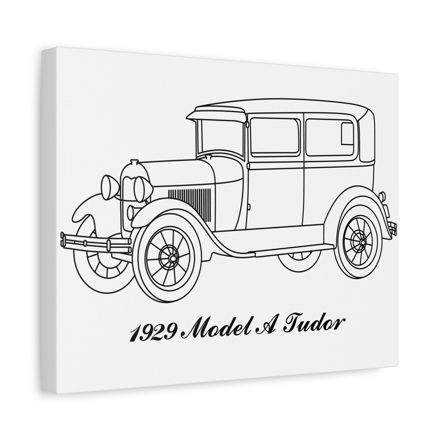 1929 Tudor White Canvas Wall Art