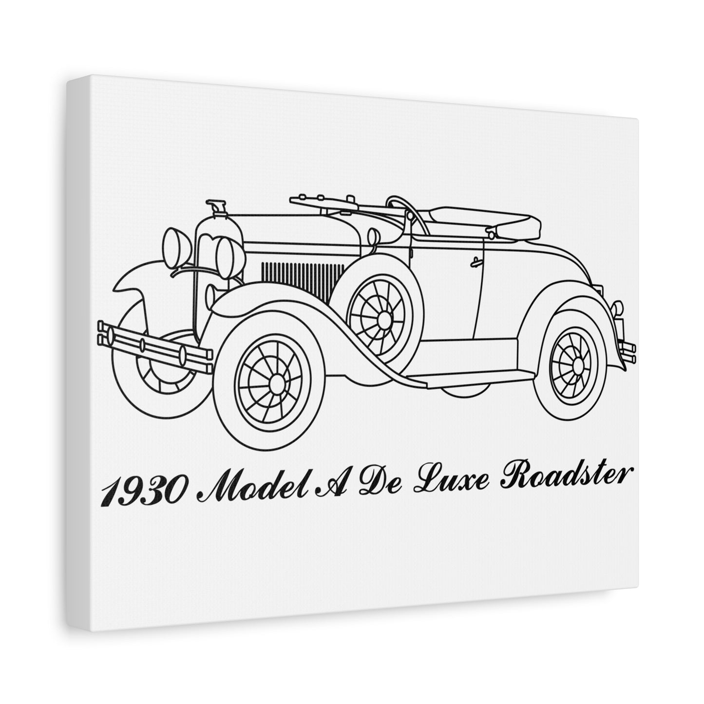 1930 De Luxe Roadster White Canvas Wall Art
