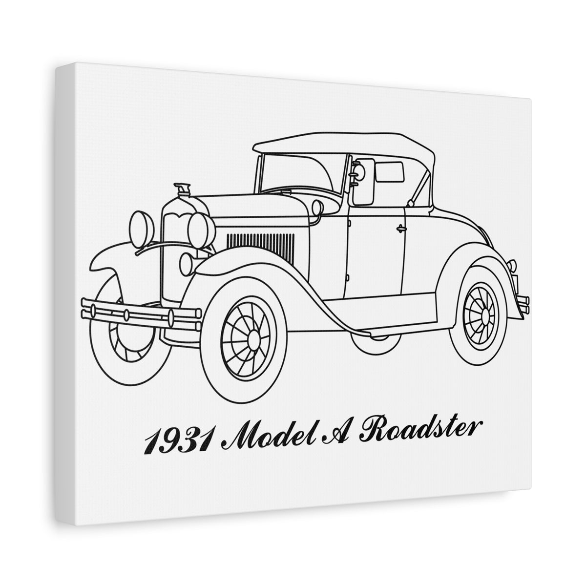 1931 Roadster White Canvas Wall Art