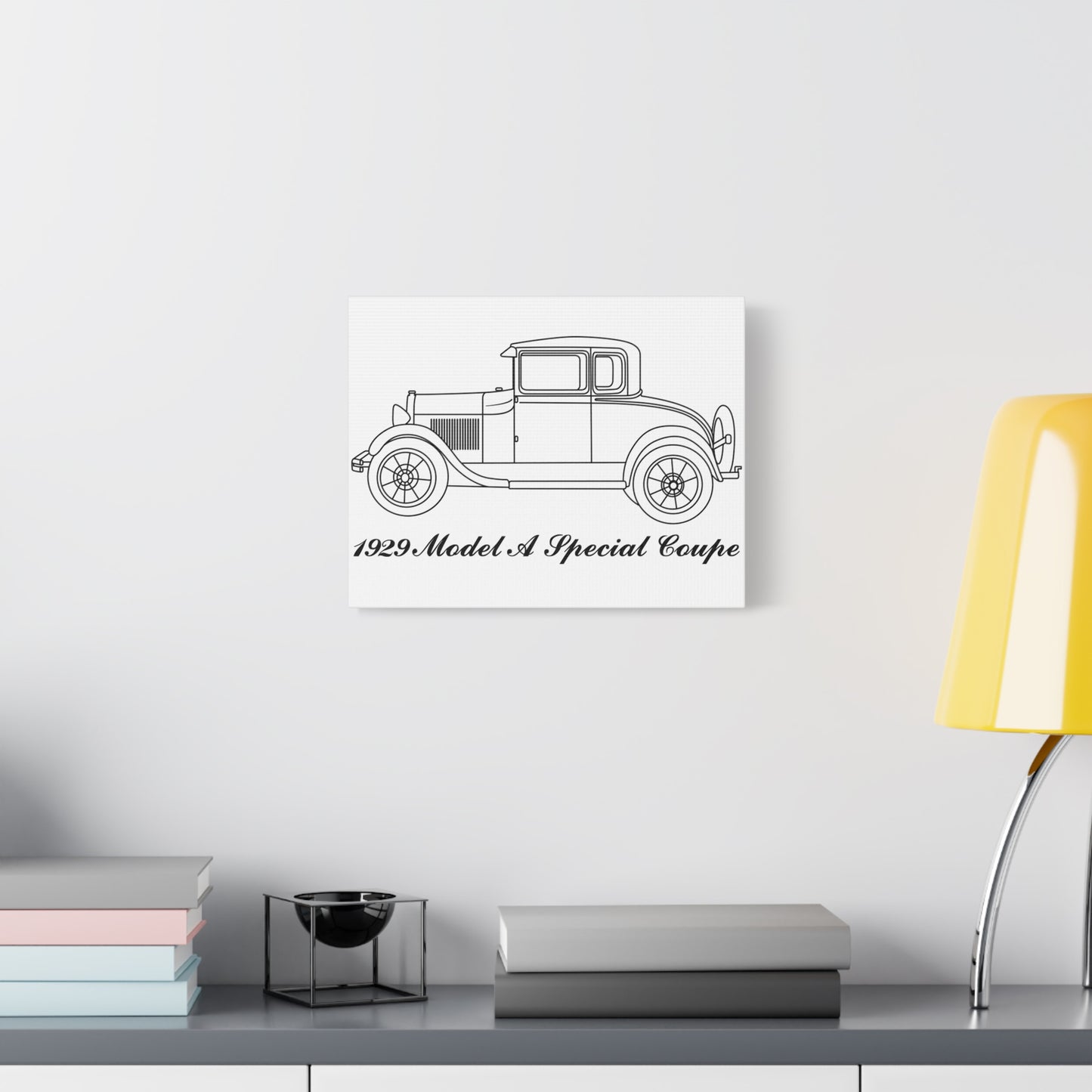 1929 Special Coupe White Canvas Wall Art