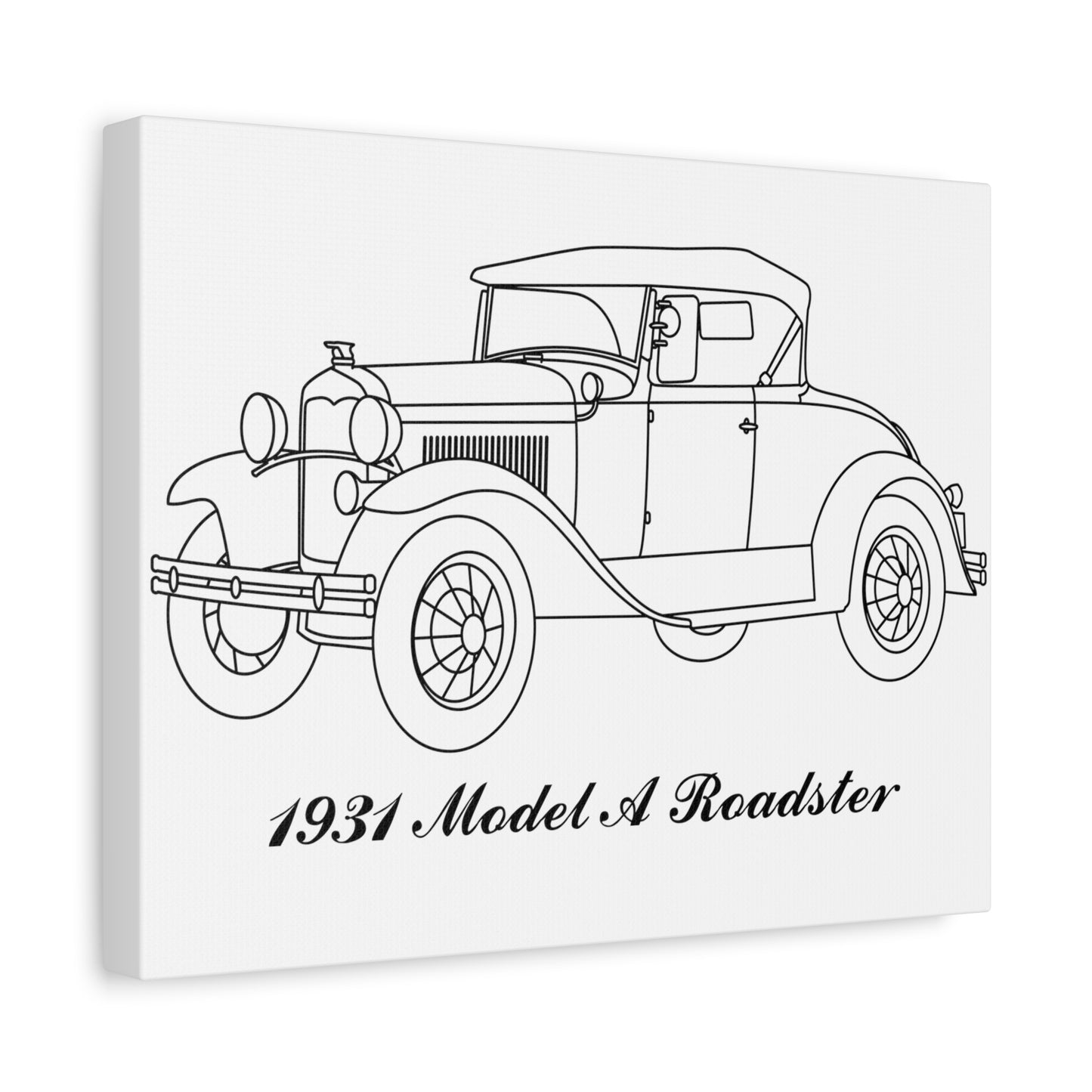 1931 Roadster White Canvas Wall Art