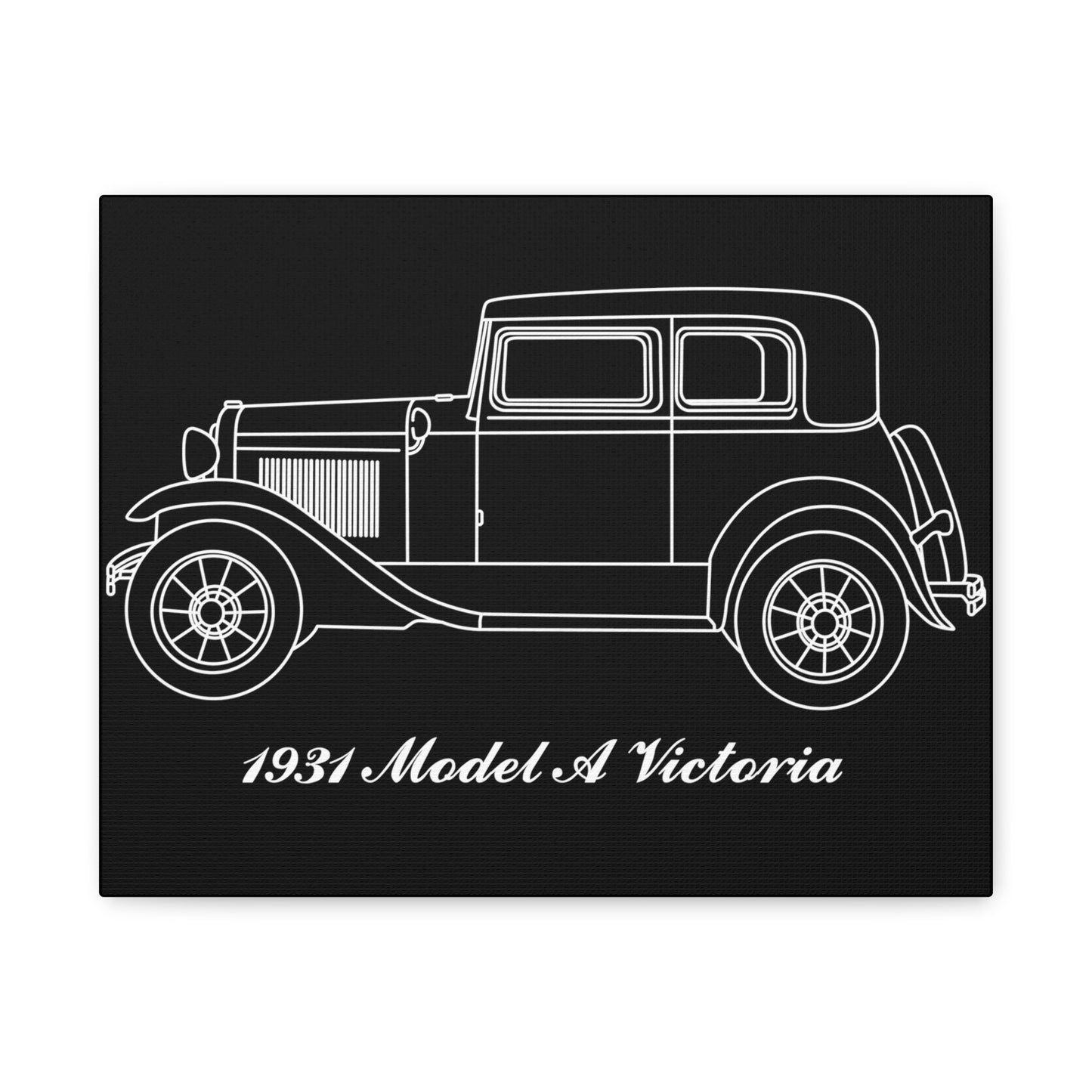 1931 Victoria Black Canvas Wall Art