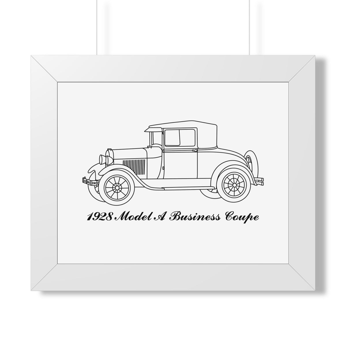 1928 Business Coupe Framed Drawing