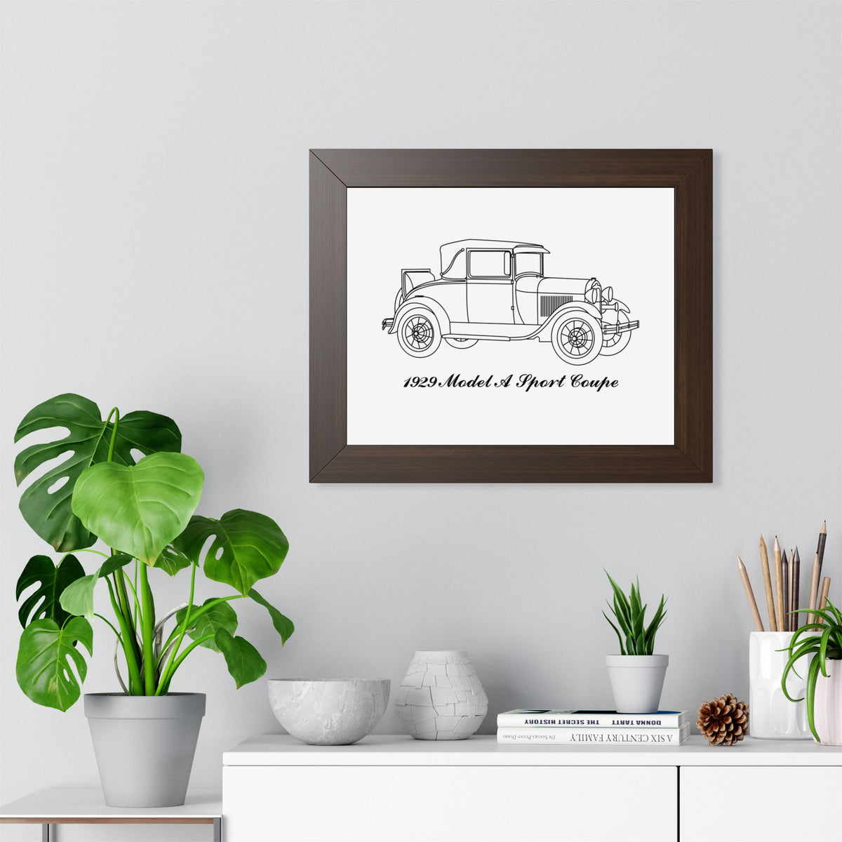 1929 Sport Coupe Framed Drawing