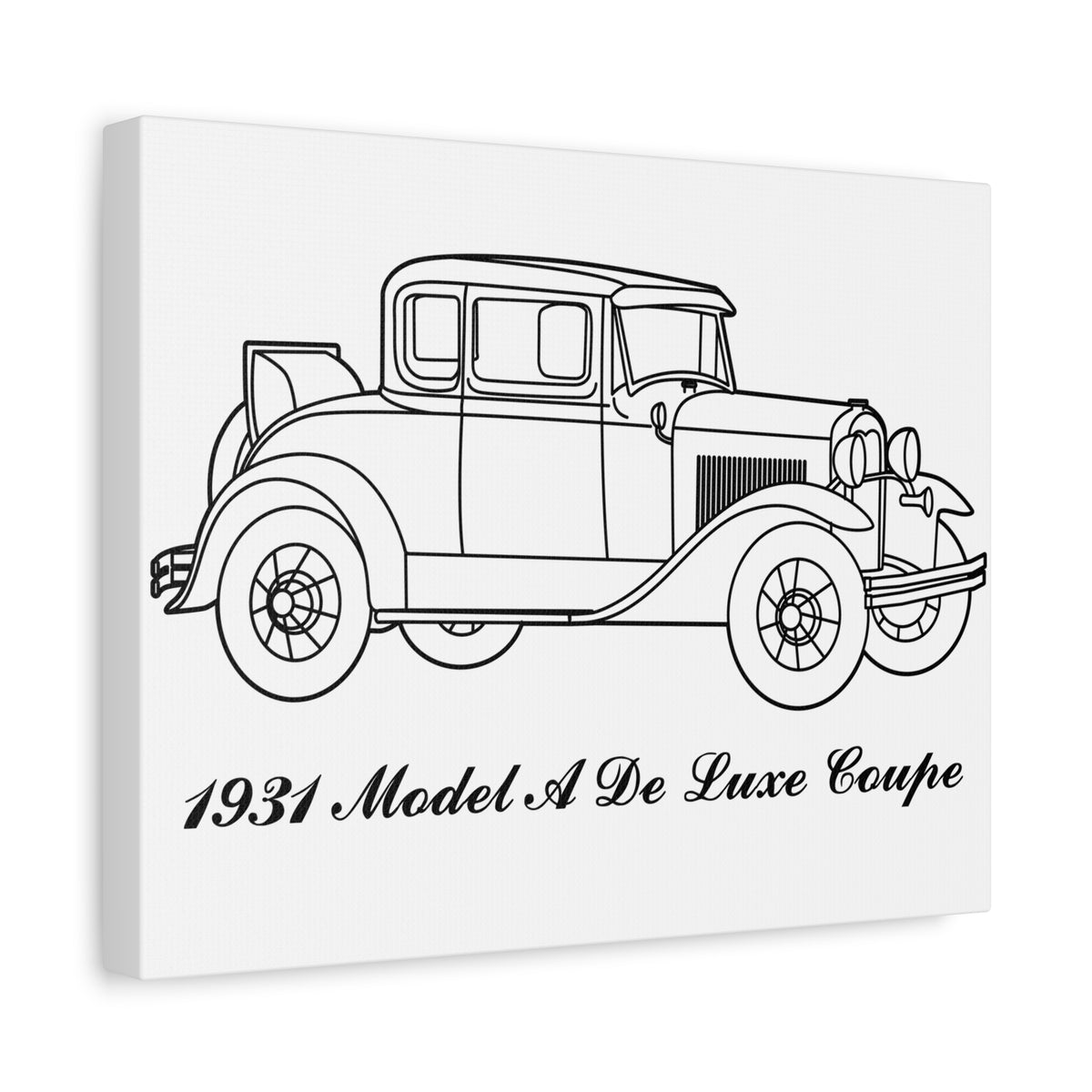 1931 De Luxe Coupe White Canvas Wall Art
