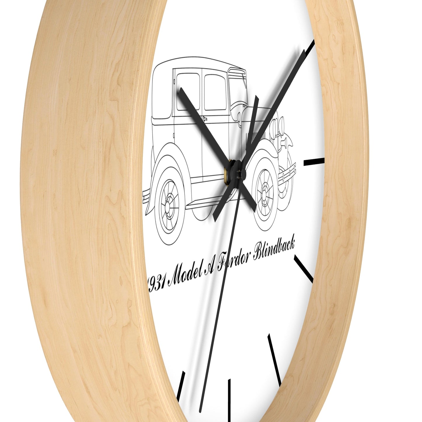 1931 Fordor Town Sedan Blindback Wall Clock