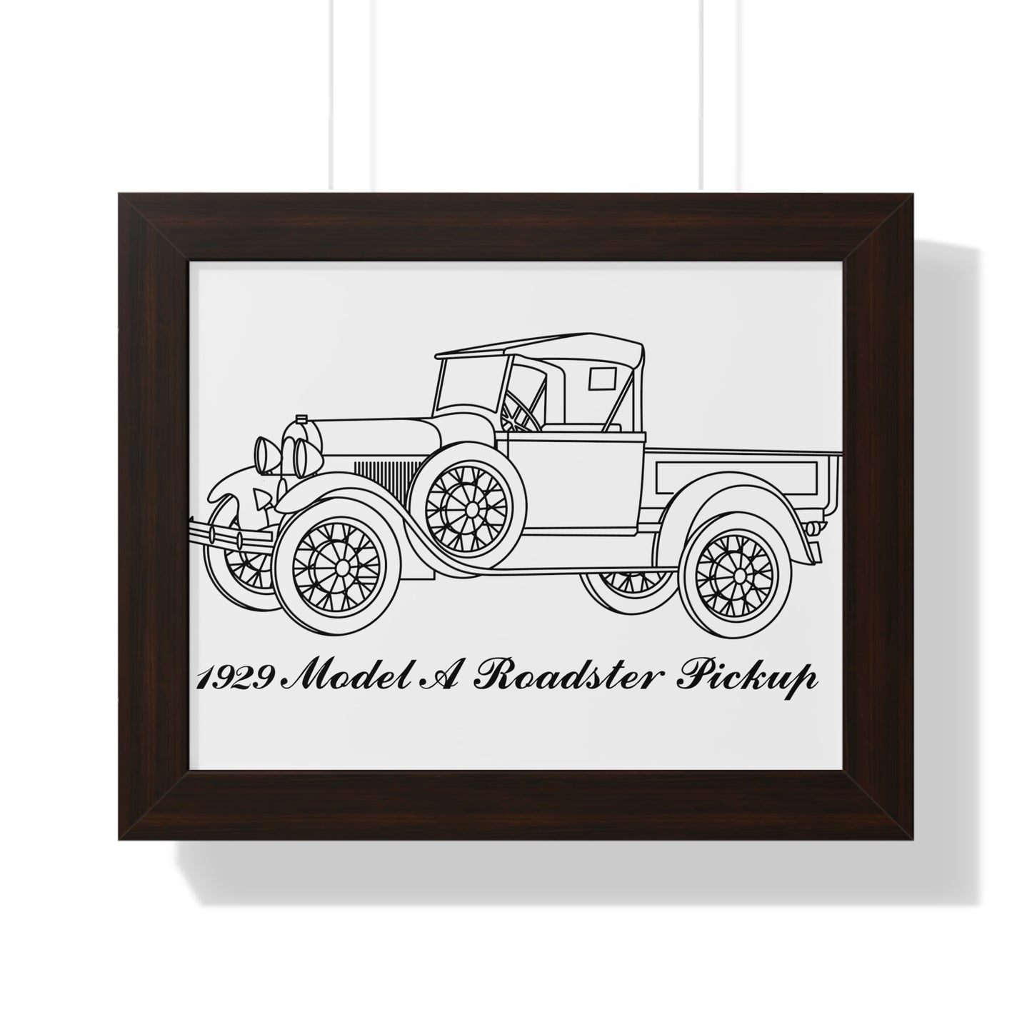 1929 Roadster Pickup Framed Drawing