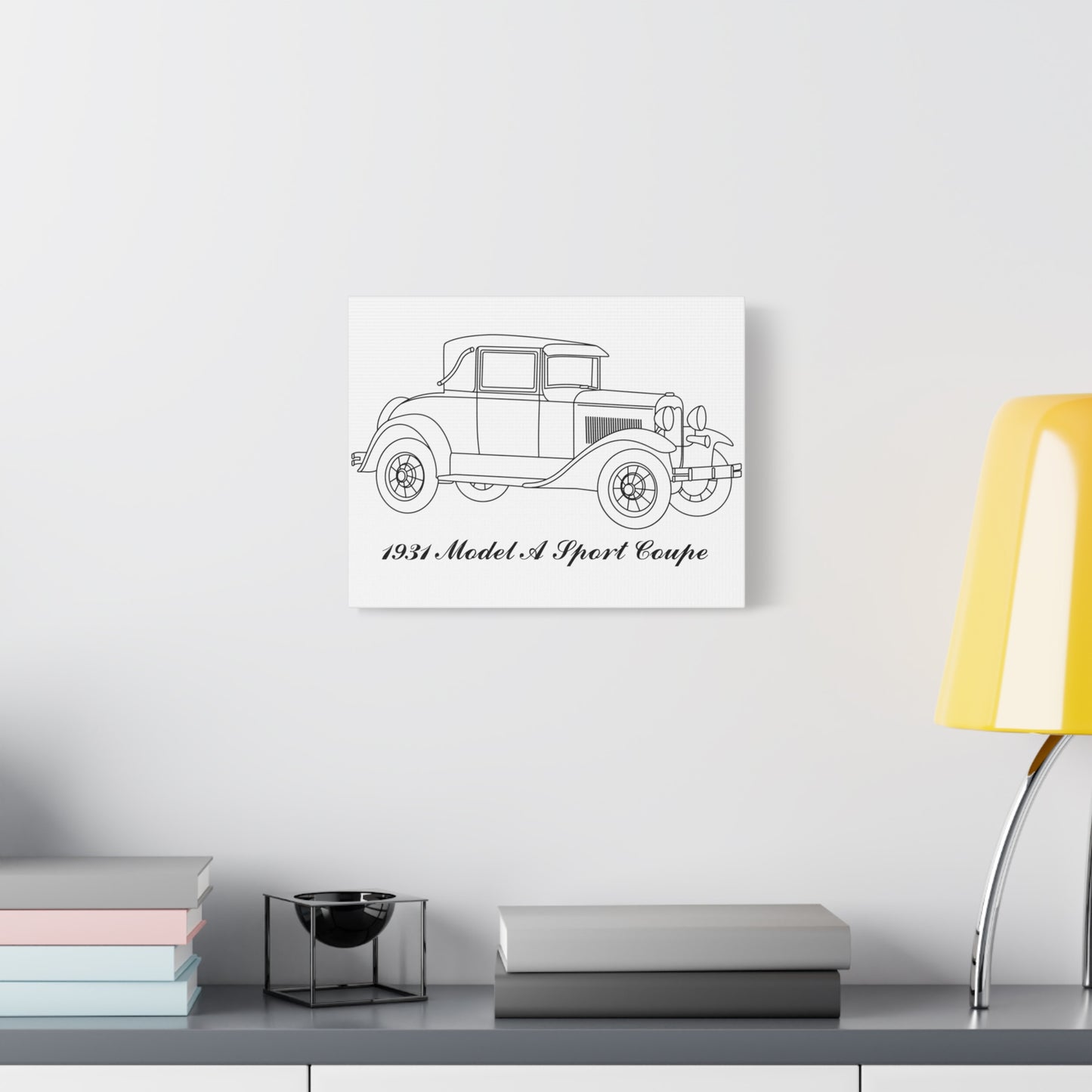 1931 Sport Coupe White Canvas Wall Art