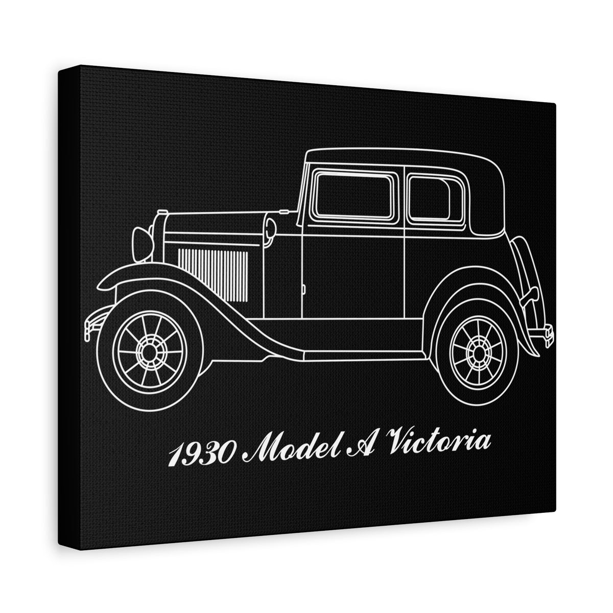 1930 Victoria Black Canvas Wall Art